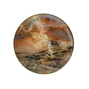 Bethlehem The First Christmas Eve 1977 Collectible Plate Fired in Israel 8 1/4"